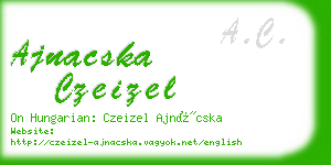 ajnacska czeizel business card